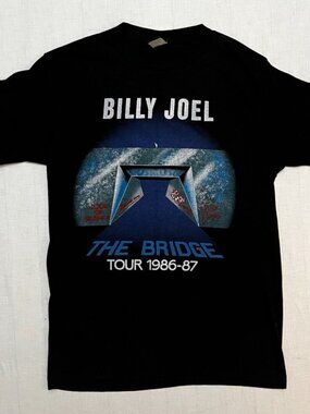 Billy Joel T-Shirt Vintage The Bridge Tour Concert Music Fan Graphic